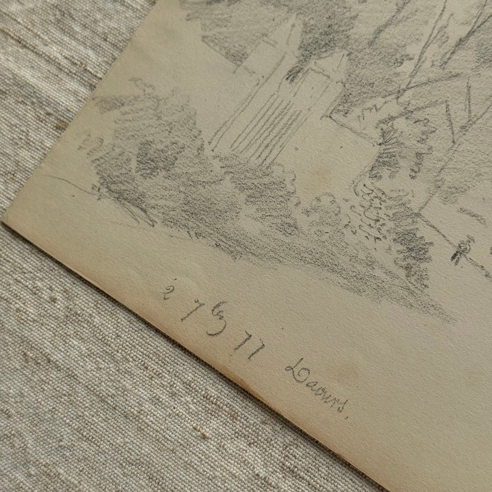 19th-century French Pencil Drawing by Alphonse Baril (#49) - Image 3