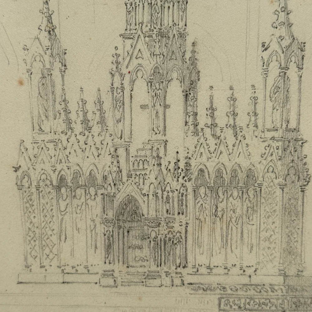 19th-century French Pencil Drawing by Alphonse Baril (#50) - Image 2