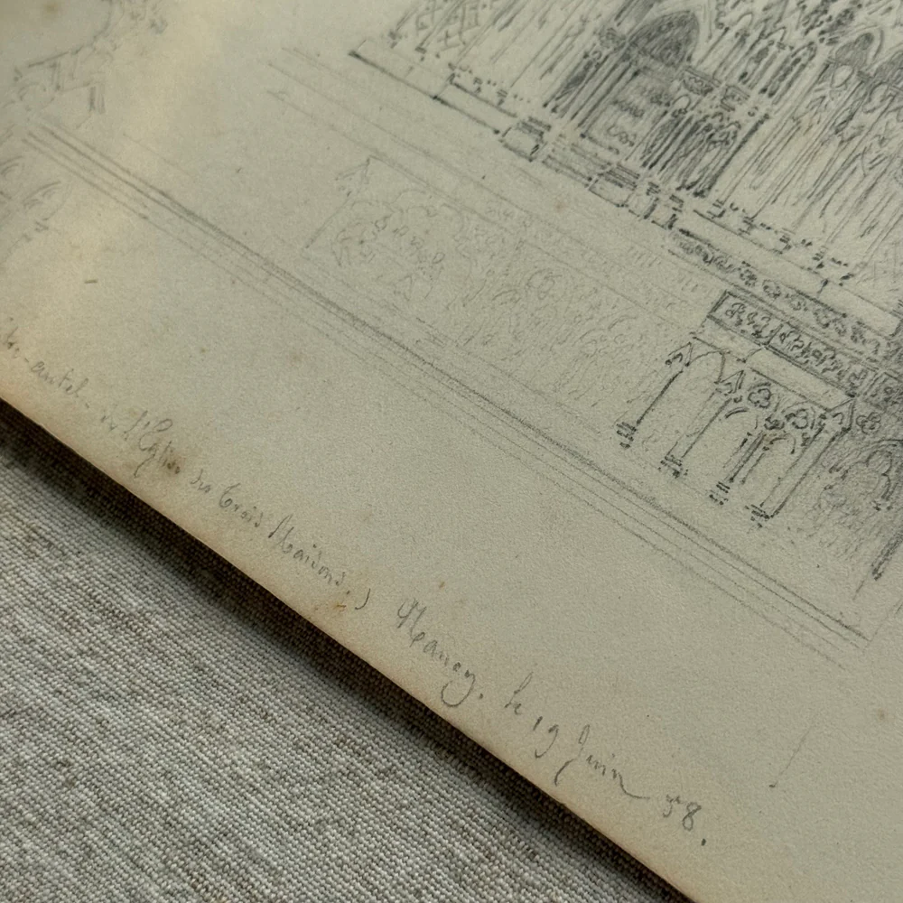 19th-century French Pencil Drawing by Alphonse Baril (#50) - Image 4