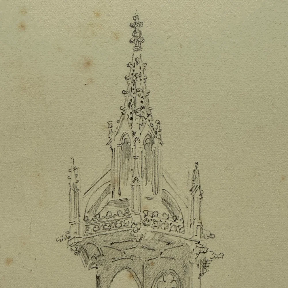 19th-century French Pencil Drawing by Alphonse Baril (#51) - Image 3
