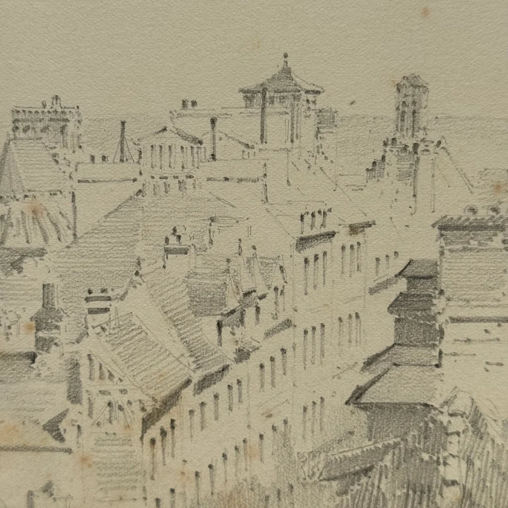 19th-century French Pencil Drawing by Alphonse Baril (#75) - Image 2