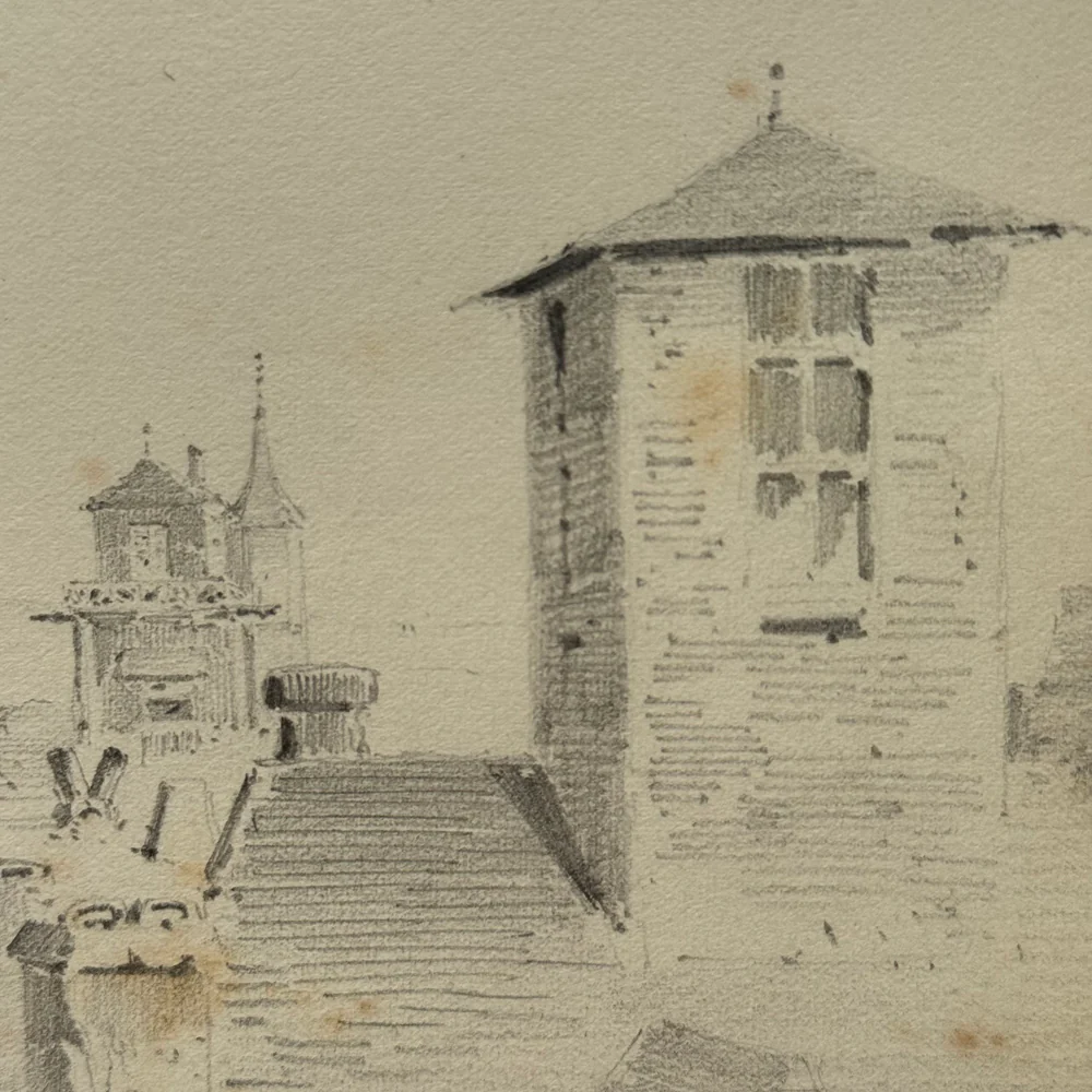19th-century French Pencil Drawing by Alphonse Baril (#75) - Image 3