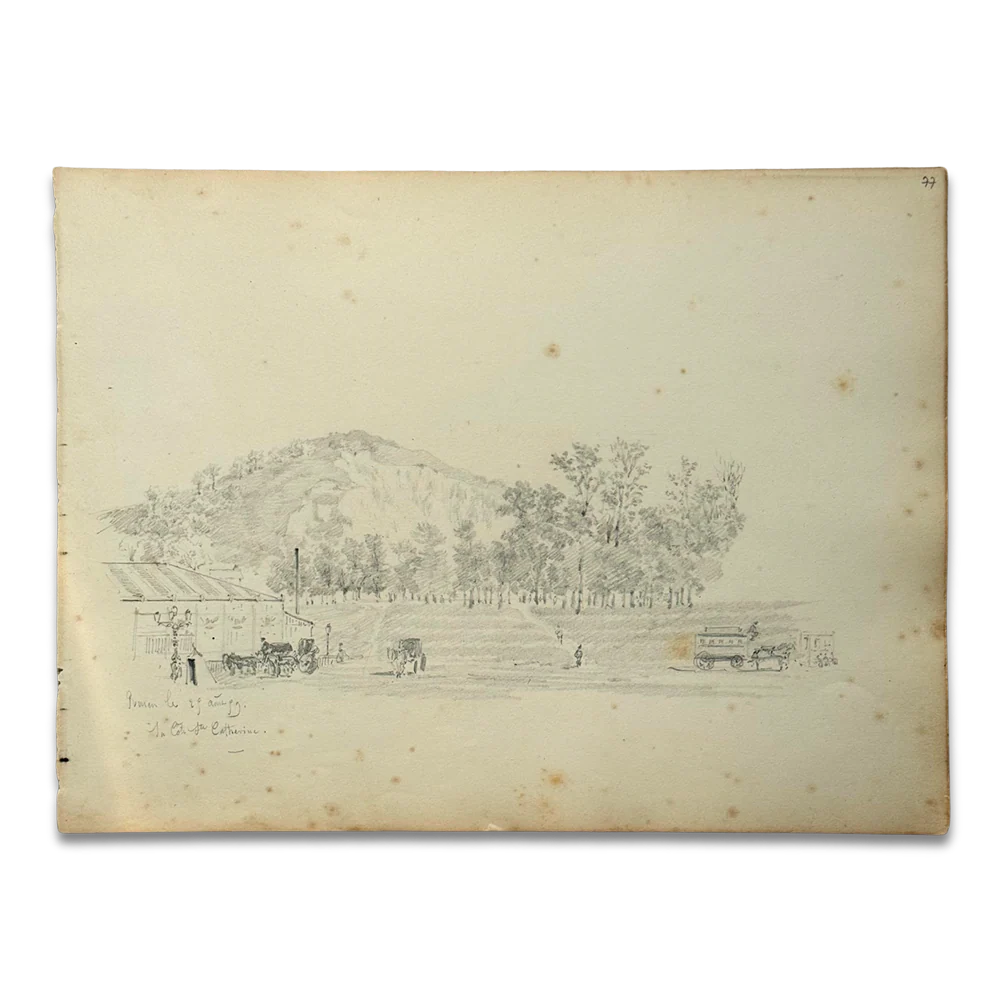 19th-century French Pencil Drawing by Alphonse Baril (#77)