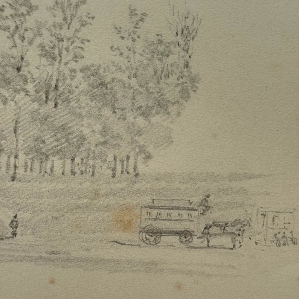19th-century French Pencil Drawing by Alphonse Baril (#77) - Image 3