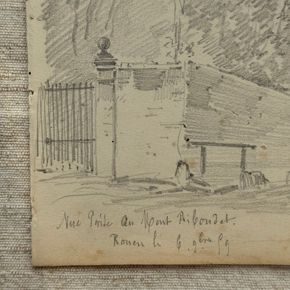19th-century French Pencil Drawing by Alphonse Baril (#78) - Image 3