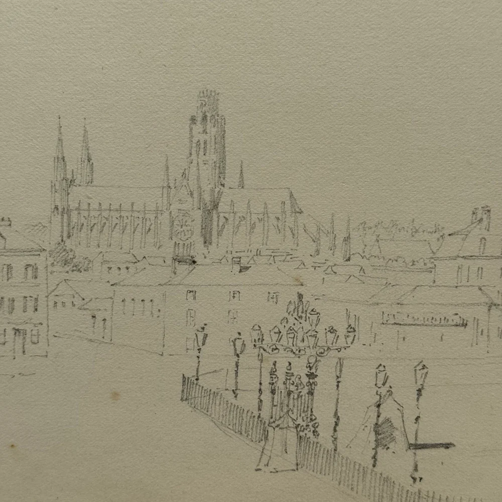 19th-century French Pencil Drawing by Alphonse Baril (#81) - Image 2