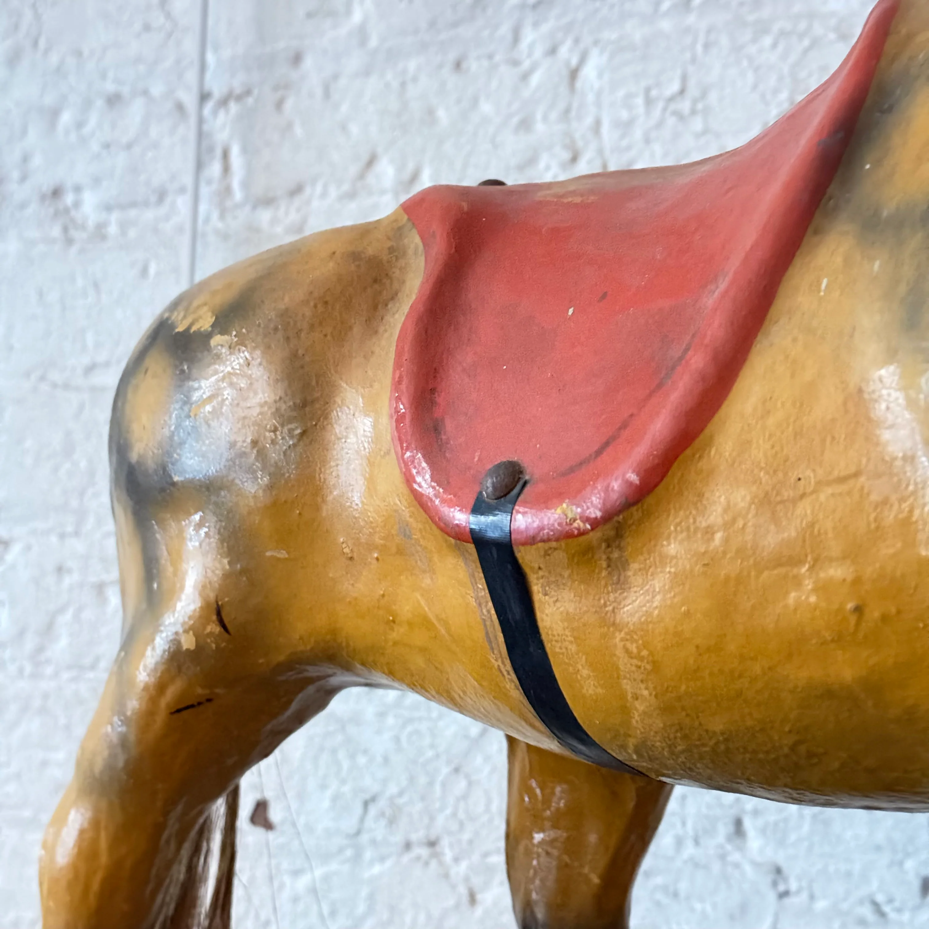 19th-century French Toy Horse on Wheels - Image 4