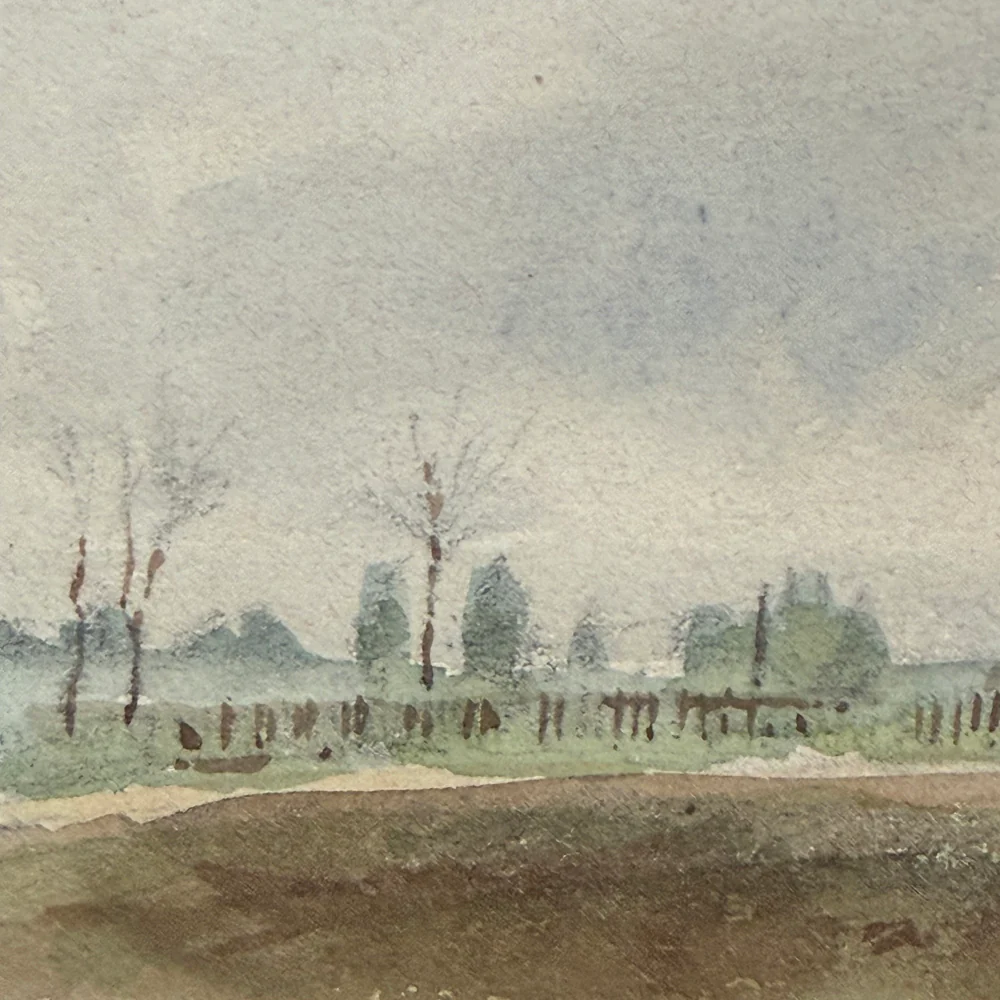19th Century French Watercolor Painting by Alphonse Baril (#39) - Image 3