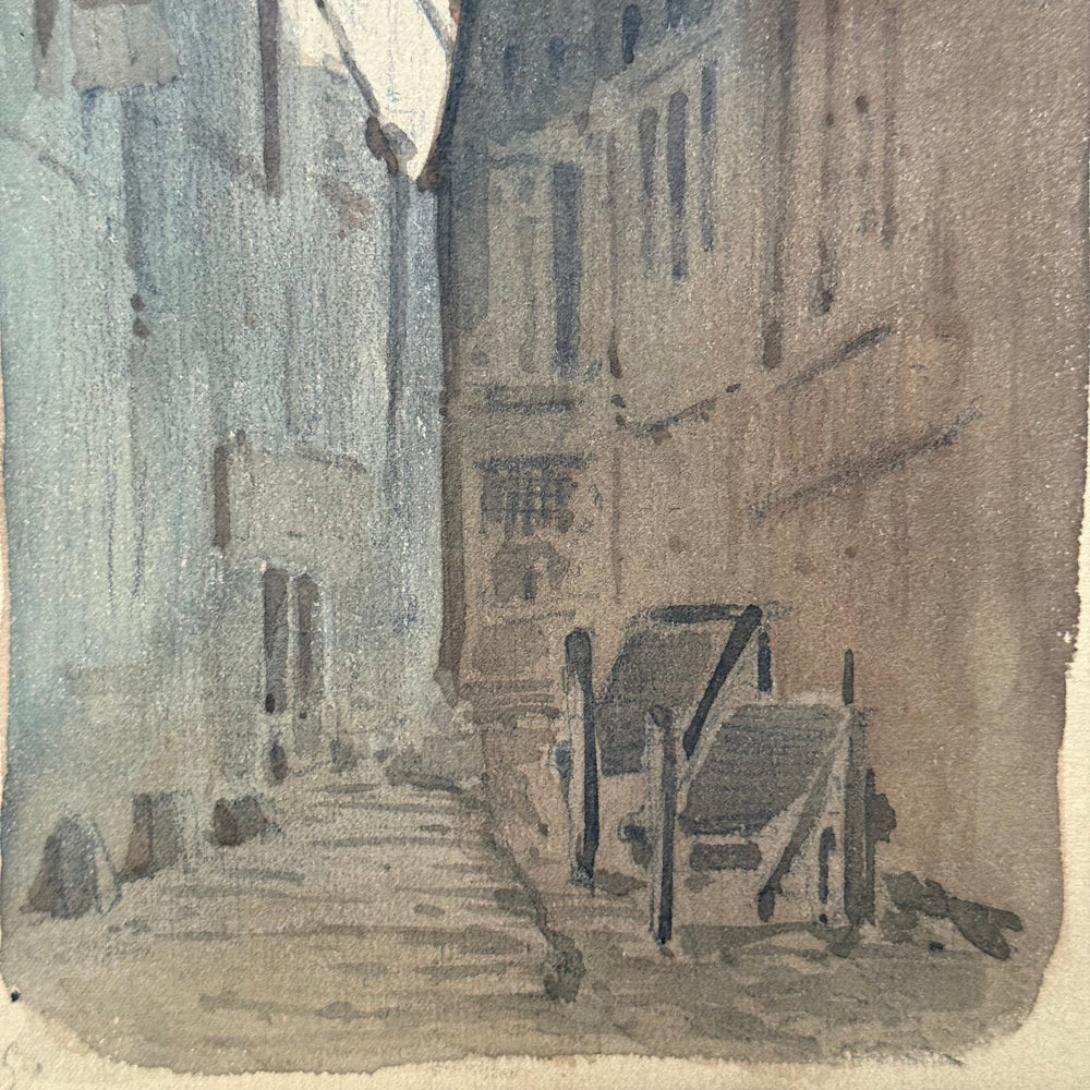 19th Century French Watercolor Painting by Alphonse Baril (#35) - Image 3