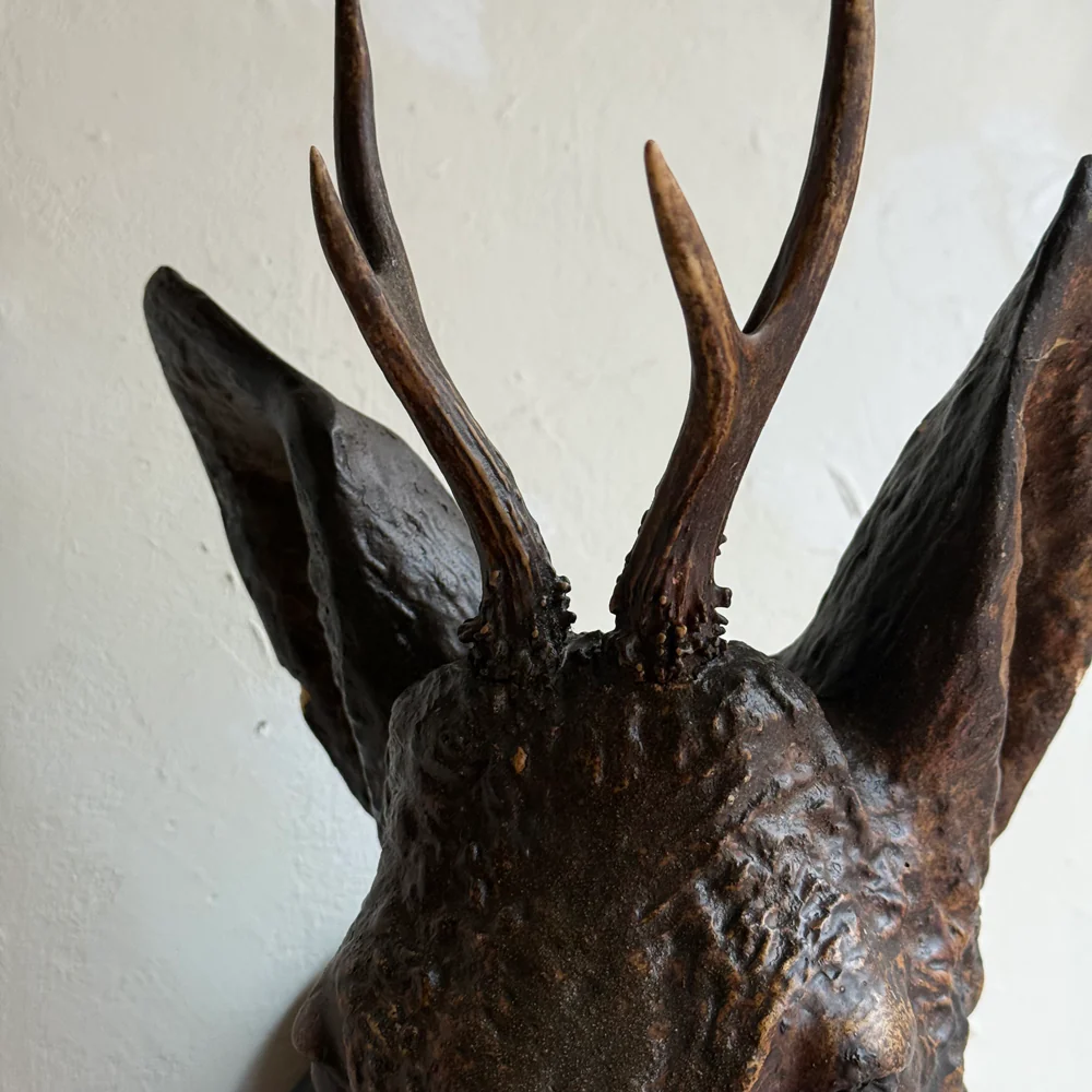 19th-century German Plaster Deer Head - Image 6