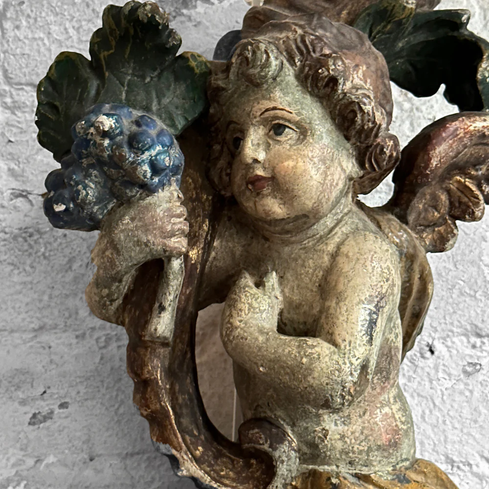 19th Century Italian Carved Angel - Image 2