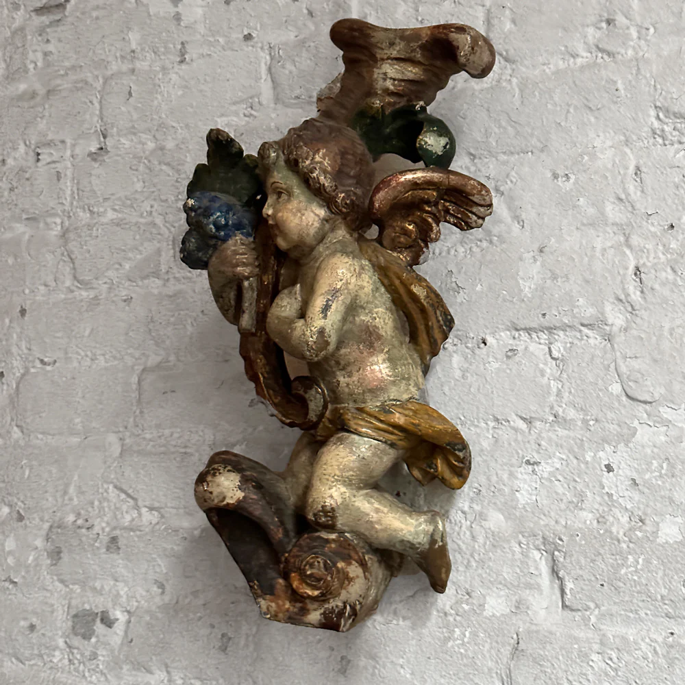 19th Century Italian Carved Angel - Image 4
