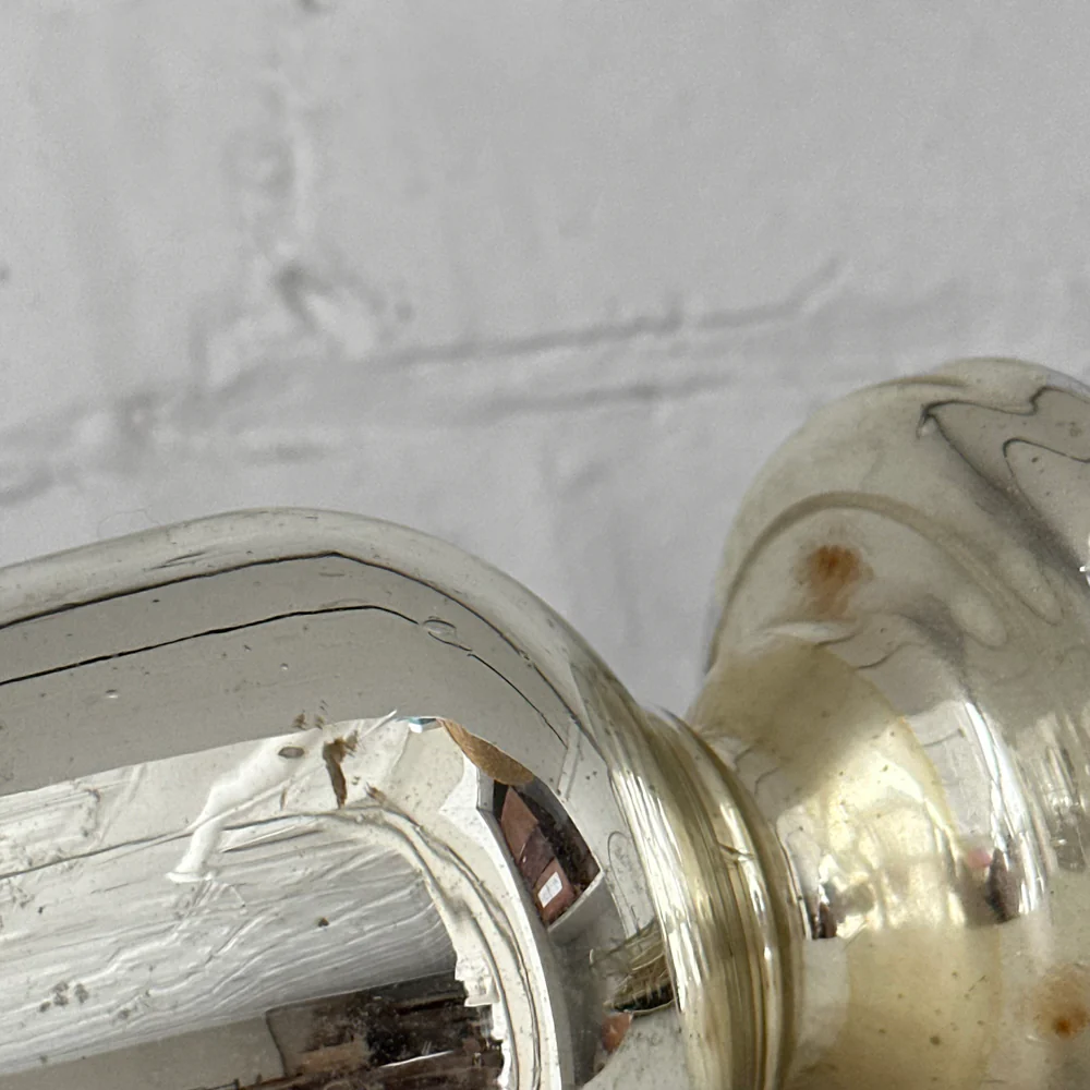 19th-century Mercury Glass Candle Holder (M-07) - Image 3