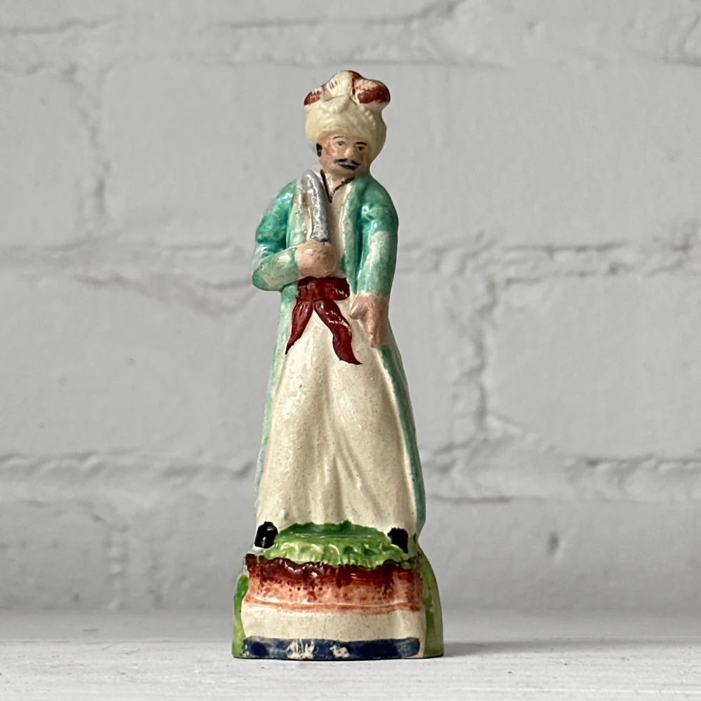 19th-century Porcelain Staffordshire Turkish Figurine