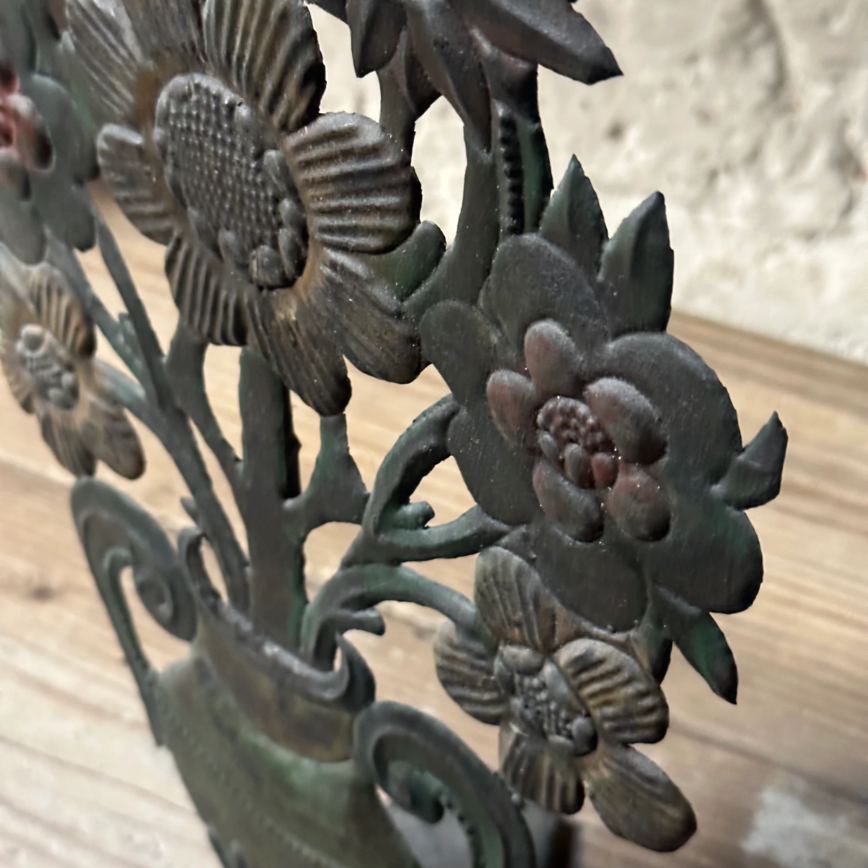 19th-century Spain Continental Tole Floral Altar Ornament (#3) - Image 4