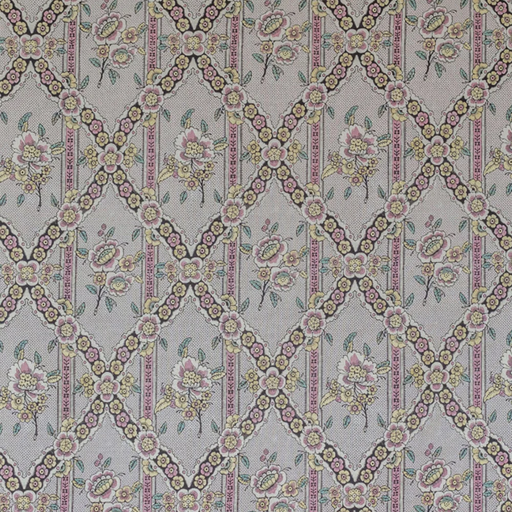 1B Guirlandes de Fleurs Sepia Antoinette Poisson 5 Meter Linen Bolt - Image 3
