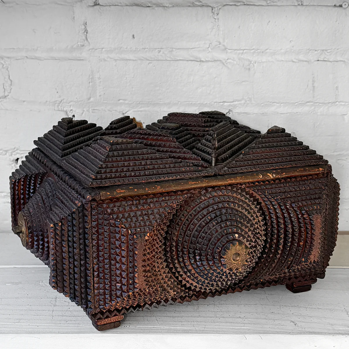 20th-century Tramp Art Box