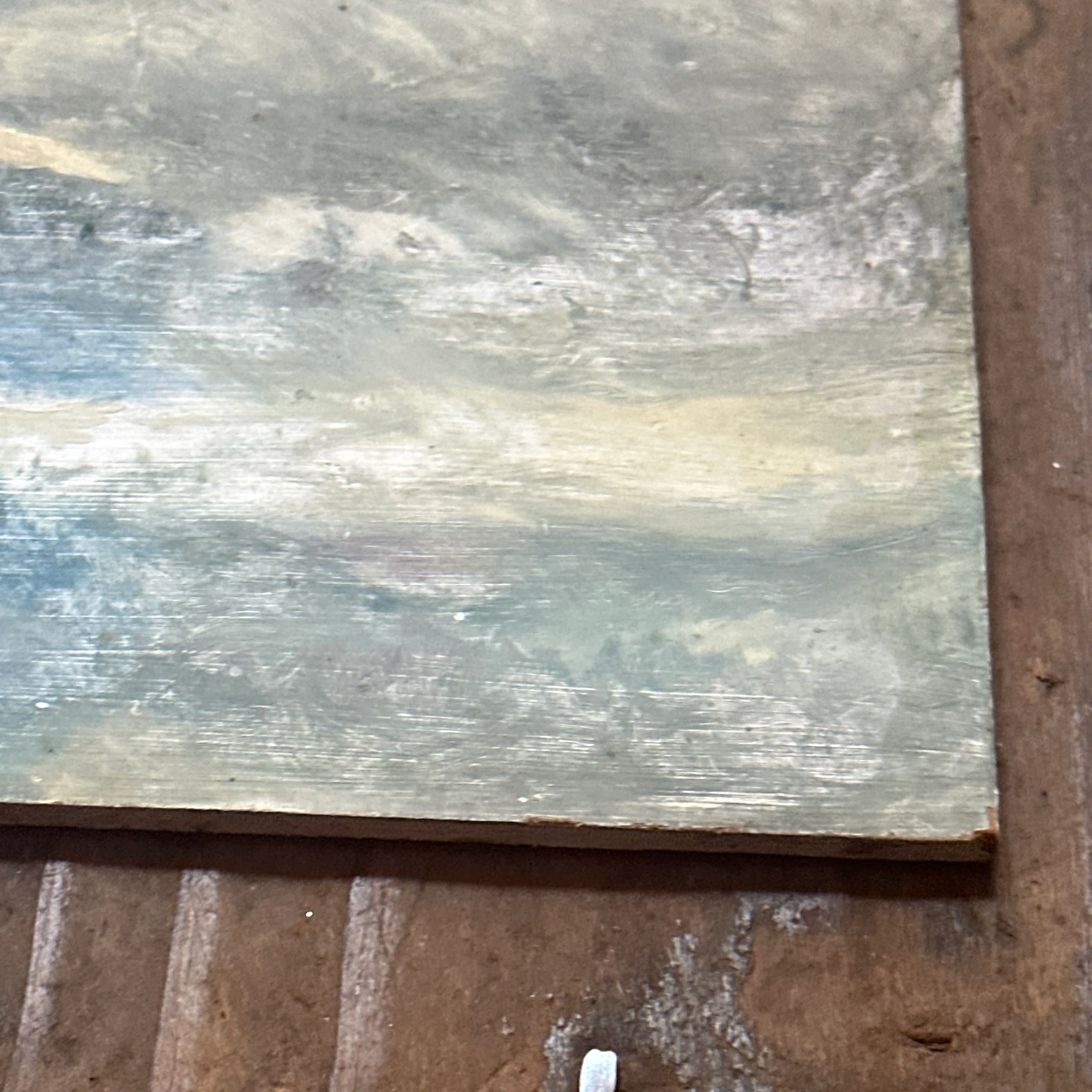 20th-century USA Landscape Painting "Blowing Snow" by Clementine Collum - Image 3