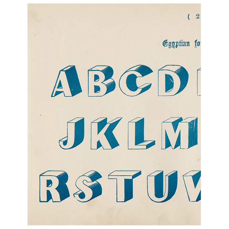 Egyptian for Carving (Modern Alphabets) (p 233)