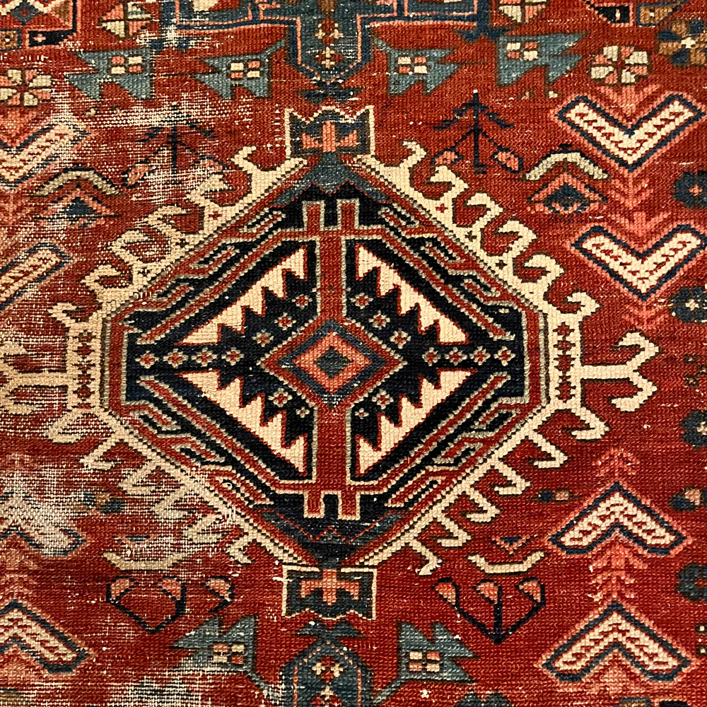 4'3" x 3'3" Antique Karaje Rug (DB12864) - Image 3