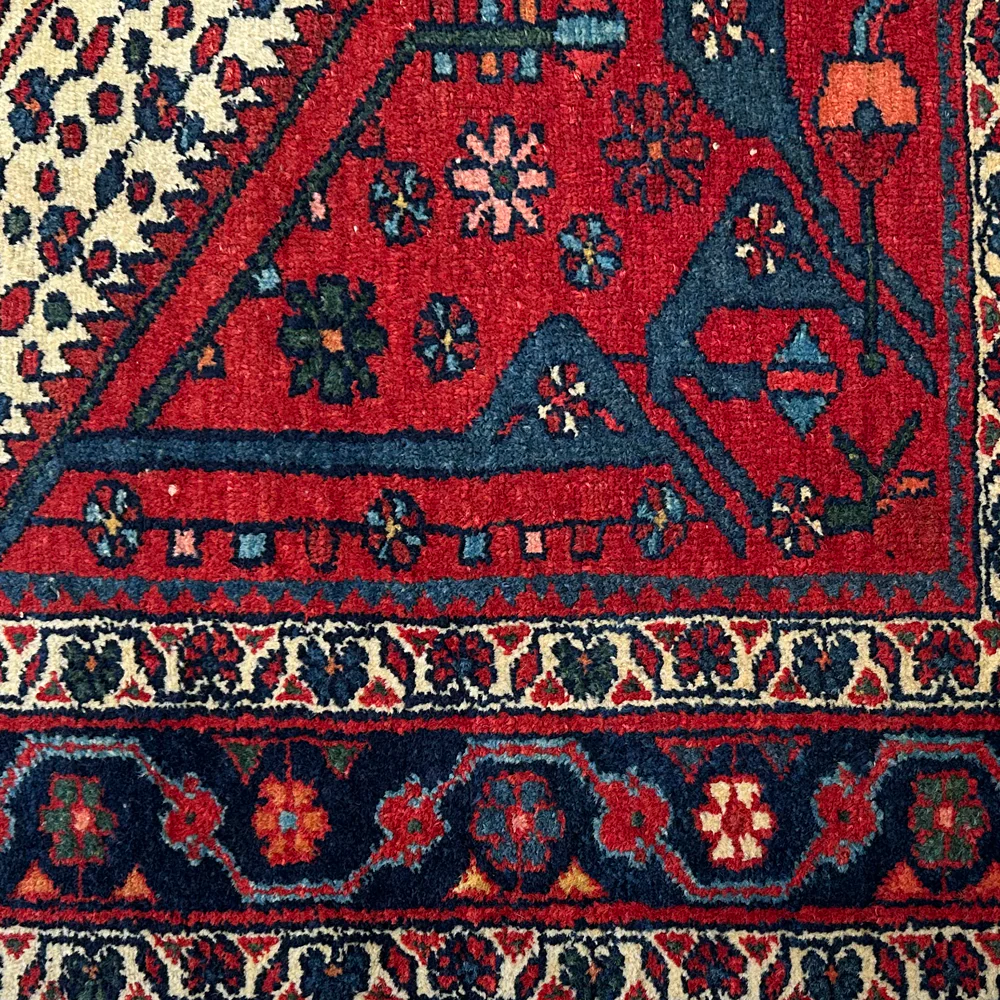 4'5" x 6'7" Antique Hamadan Rug #1 - Image 2