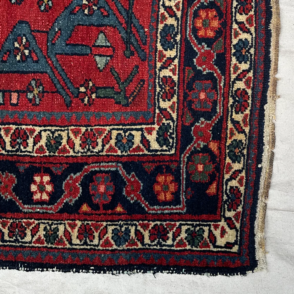 4'5" x 6'7" Antique Hamadan Rug #1 - Image 3