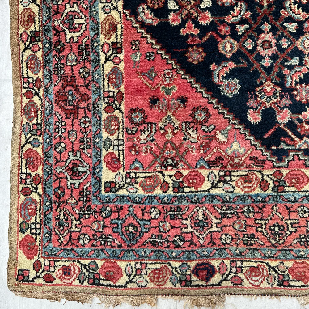 4'7" x 6'9" Antique Hamadan Rug #4 - Image 6