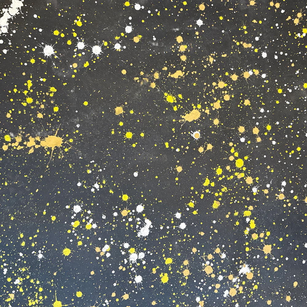 5'8" x 4' Black Point Mercantile Splatter Painted Canvas Mat #29 - Image 2
