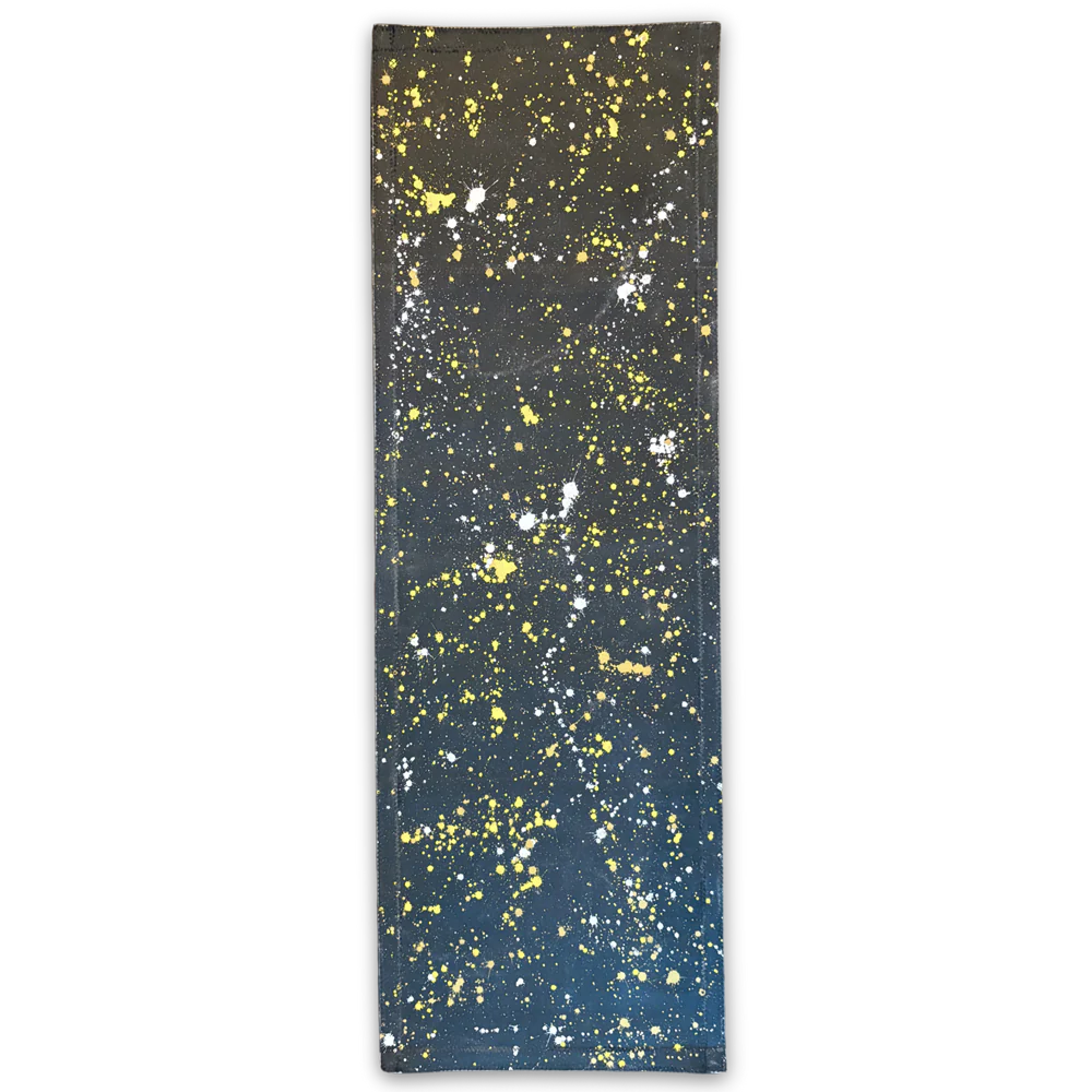 5' 9" x 2' Black Point Mercantile Splatter Painted Canvas Mat #27