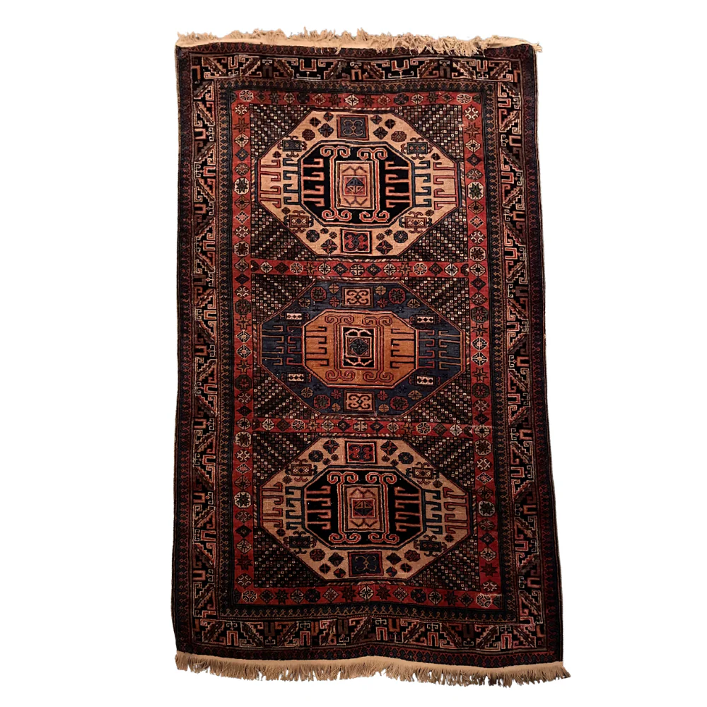 5'4" x 7'11" Antique Caucasian Rug