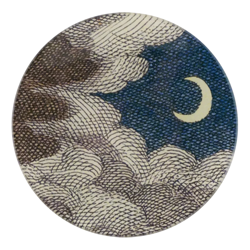 Clouds & Crescent Moon