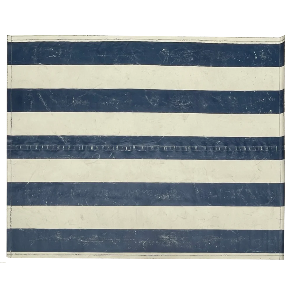 8' x 10' Black Point Mercantile Painted Canvas Mat #17