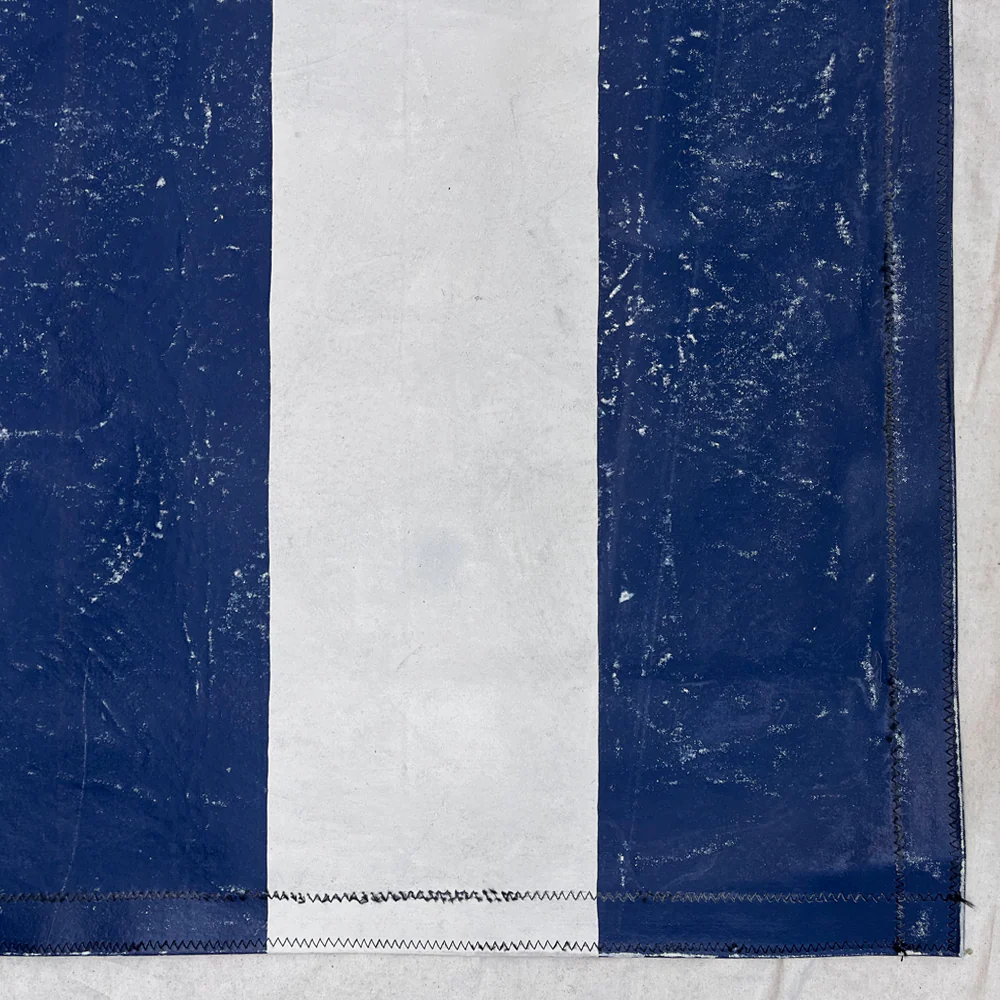 8'11" x 11'11" Black Point Mercantile Painted Canvas Mat #31 - Image 2