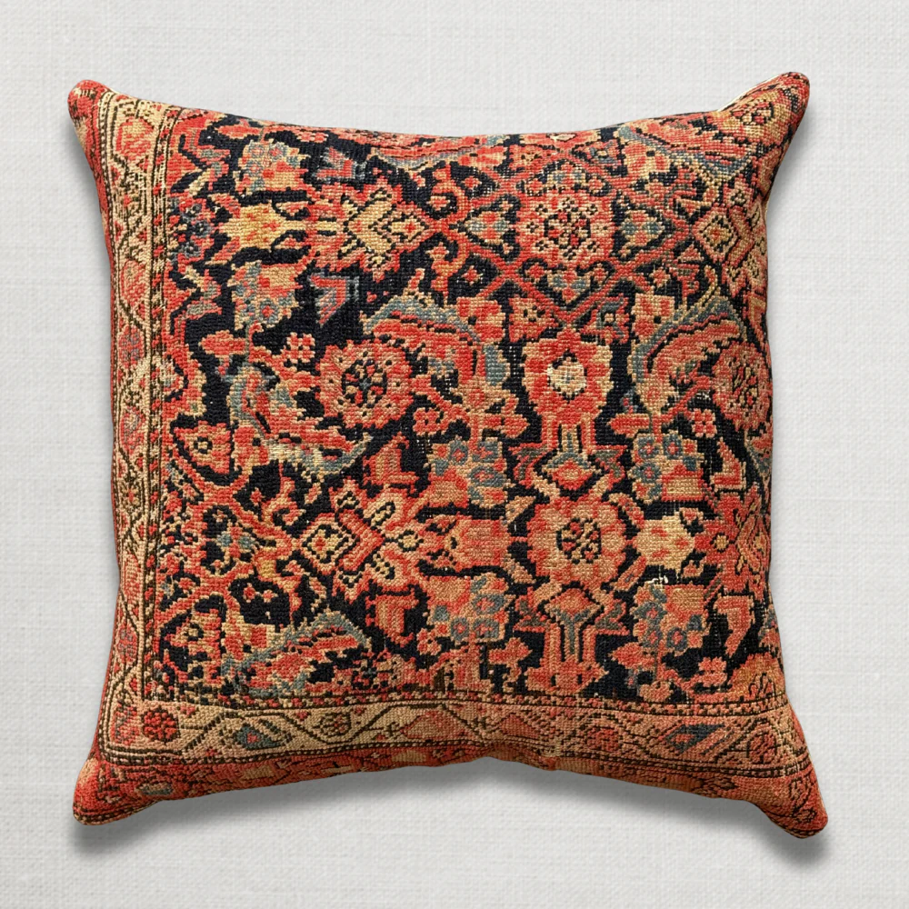 Antique Caucasian Rug Pillow