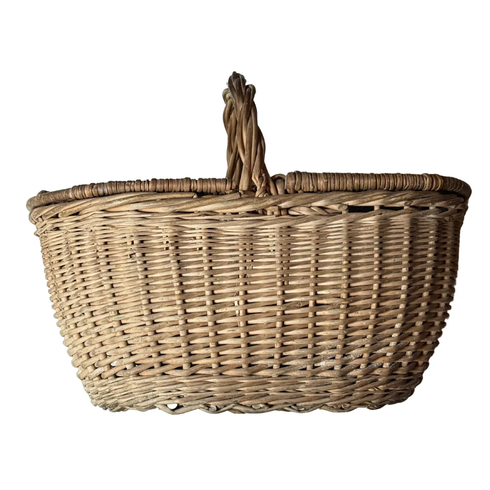 Antique  Double Lidded Picnic Basket - Image 2