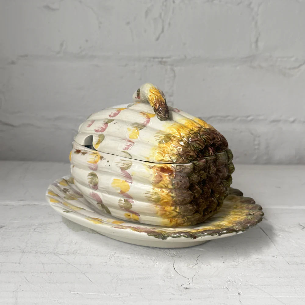 Antique Italian Asparagus Sauce Tureen