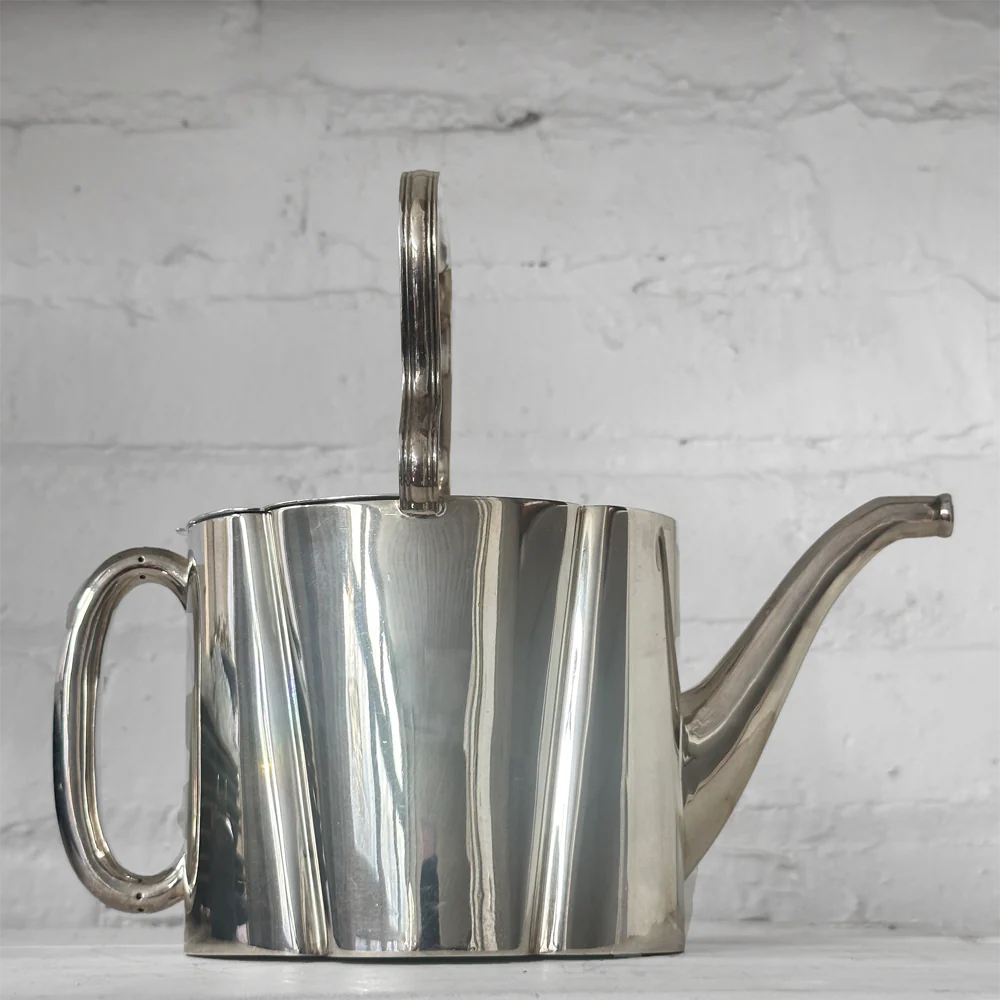 Antique Silver-Plated Watering Can Teapot - Image 2
