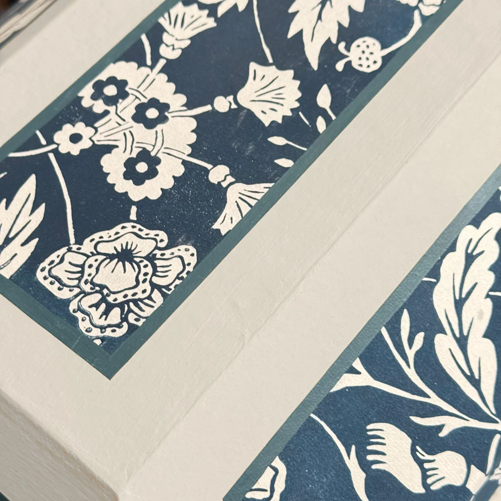 Antoinette Poisson Large Wedding Box in Indienne Indigo" No. 30C - Image 4
