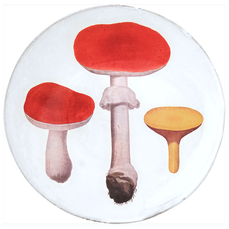 Red Mushrooms Dinner Plate