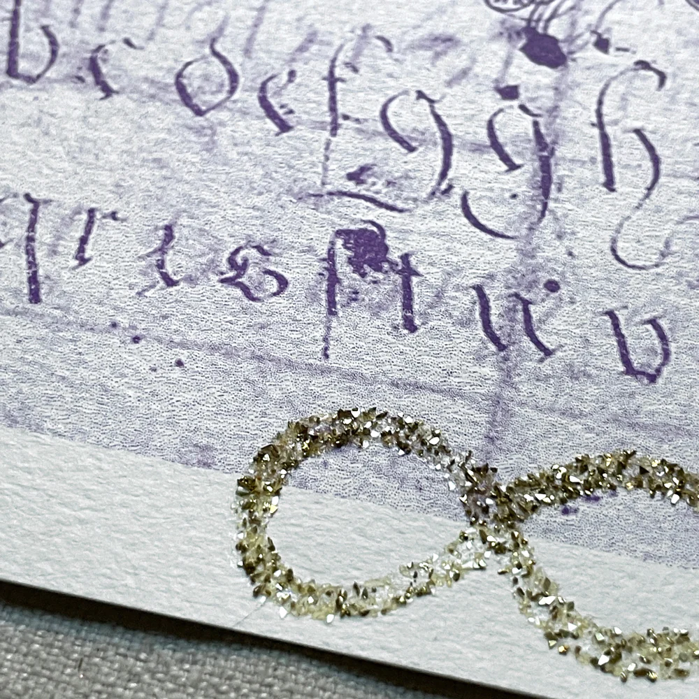 Block Printed Eternal Caligraphy Folded Card - Image 2