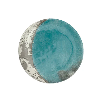 Blue Crescent Moon Saucer