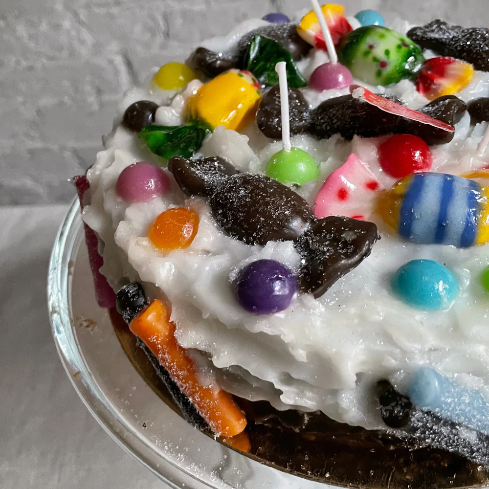Torta Caramelle Candy Cake Candle - Image 2