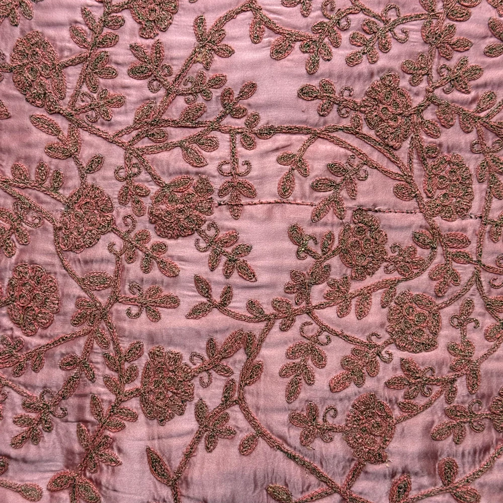 Cannes Embroidered Silk Throw in Rose - Image 3