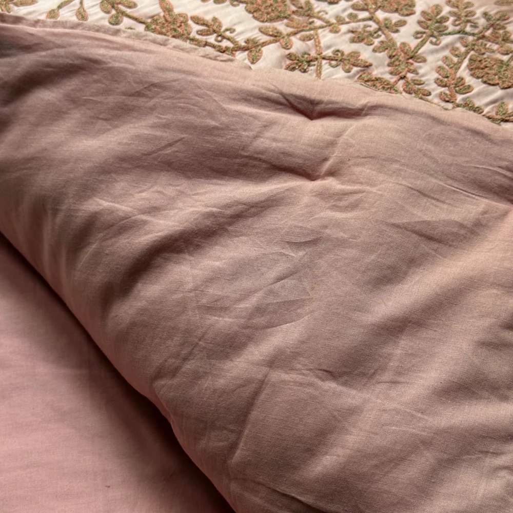 Cannes Embroidered Silk Throw in Rose - Image 6