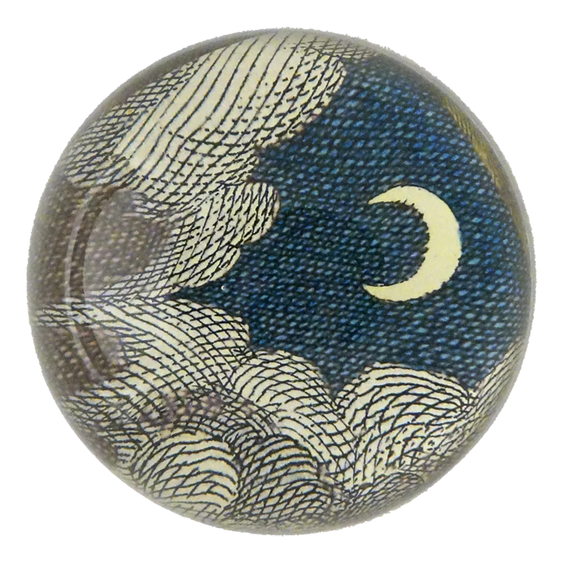 Clouds & Crescent Moon