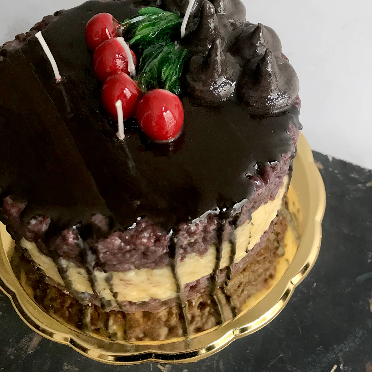 Chocolate Cherry Candle Cake - Image 2