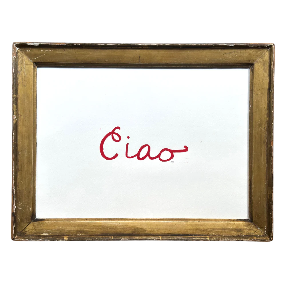 "Ciao" in a Vintage Frame