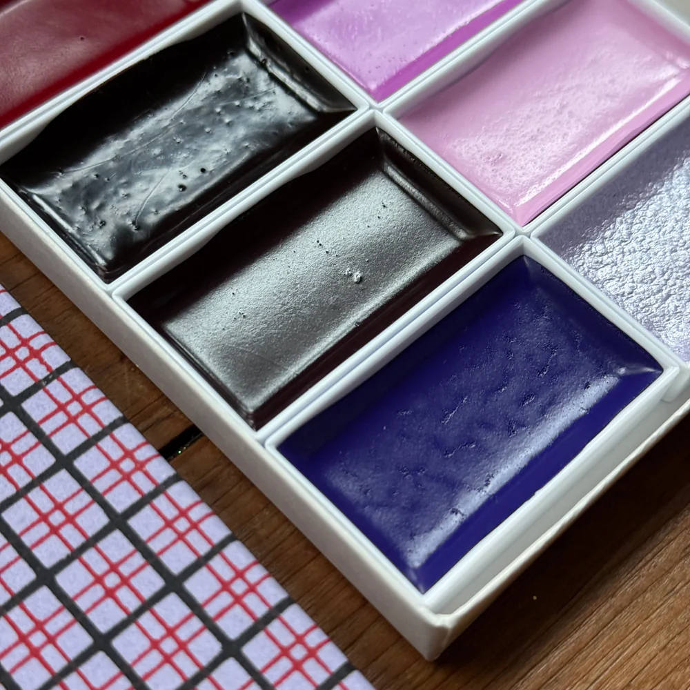 Colorama 8 Japanese Gansai Watercolor Set in Purple - Image 2