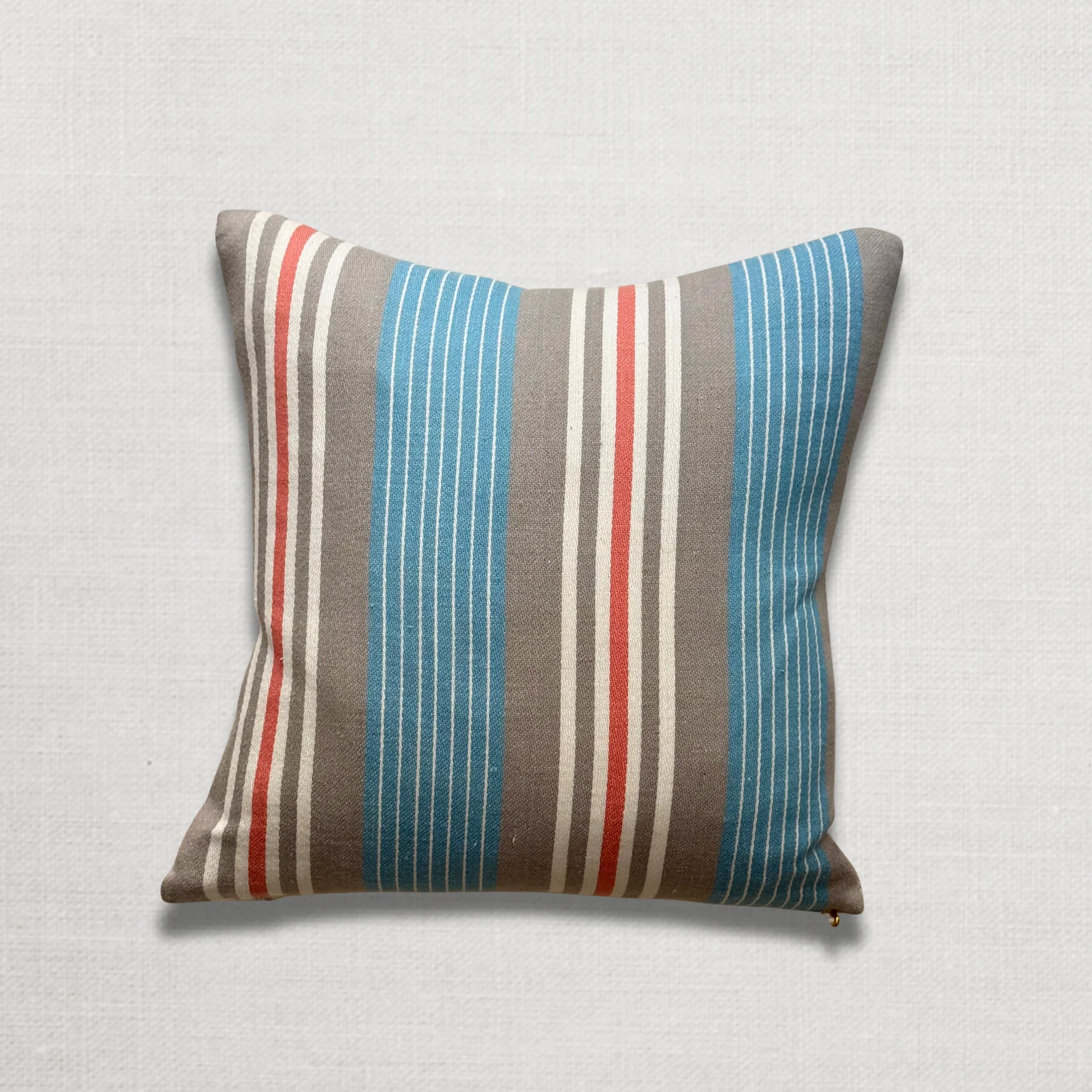 Custom 19th Century French Ticking Pillow (#12) - Image 2