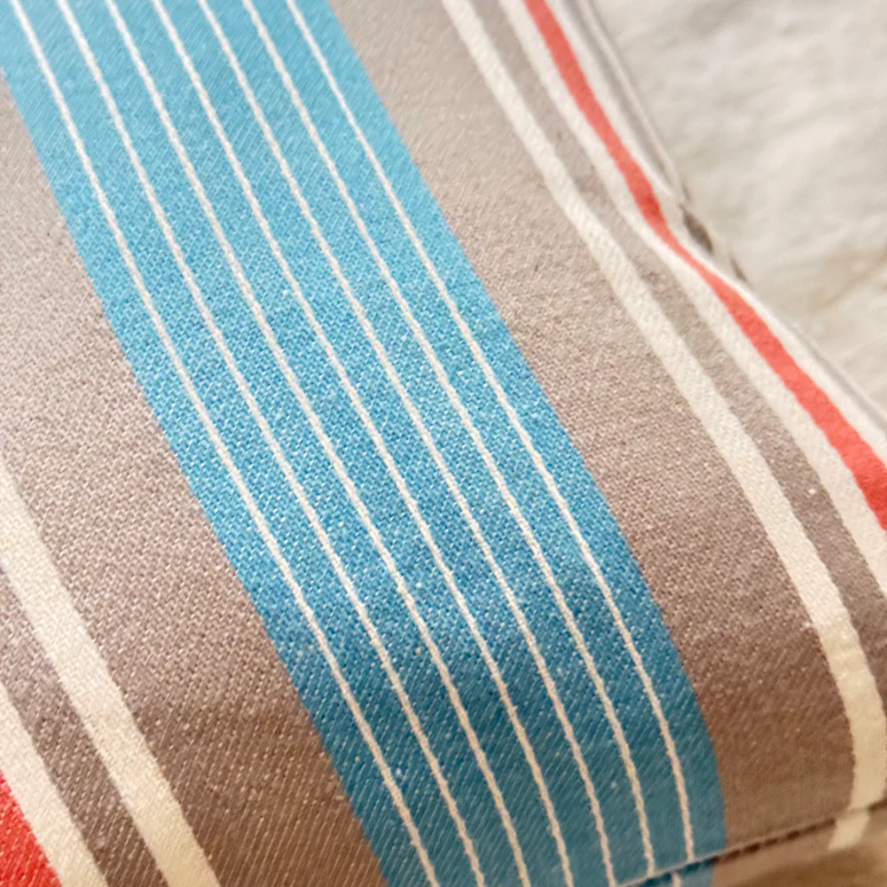 Custom 19th Century French Ticking Pillow (#12) - Image 3
